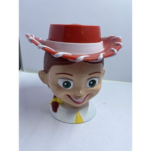 Toy Story JESSIE Mug Disney On Ice Plastic Flip Top Cup w Lid Cowgirl Hat Pixar - Picture 2 of 10